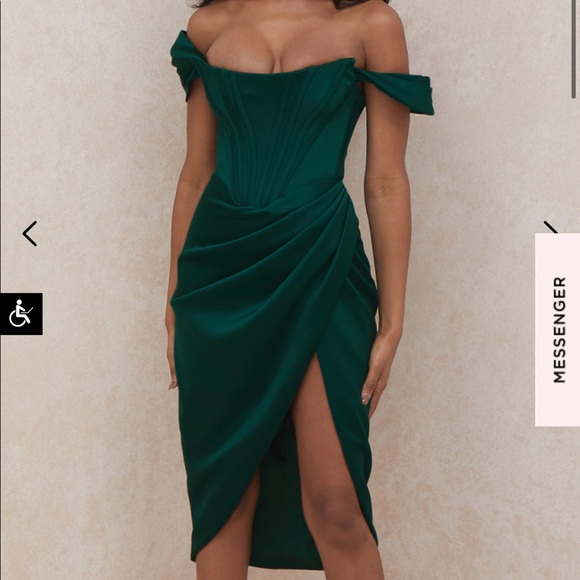 mussecco Dresses & Skirts - Emerald Green Corset Mini Dress